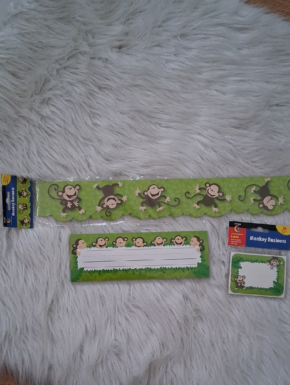 Monkey Business Border - Labels - Name Plates- Monkey Theme